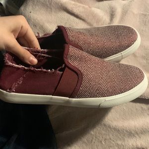 slip on maroon dress shoes